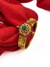 Designer Gold Plated Single Openable Antique Golden Kada Bracelet For Ladies By Gehna Shop Bracelets